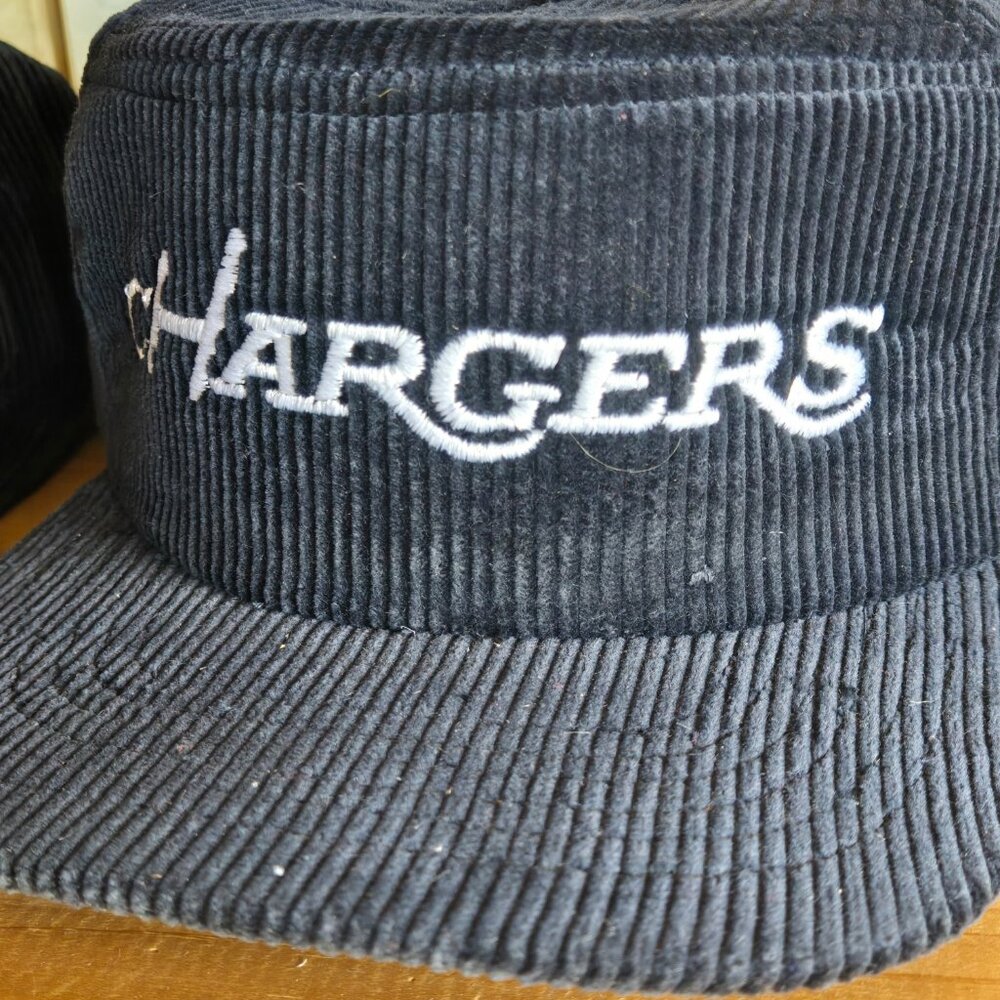 Vintage corderoy new era snap back flat top chargers hat